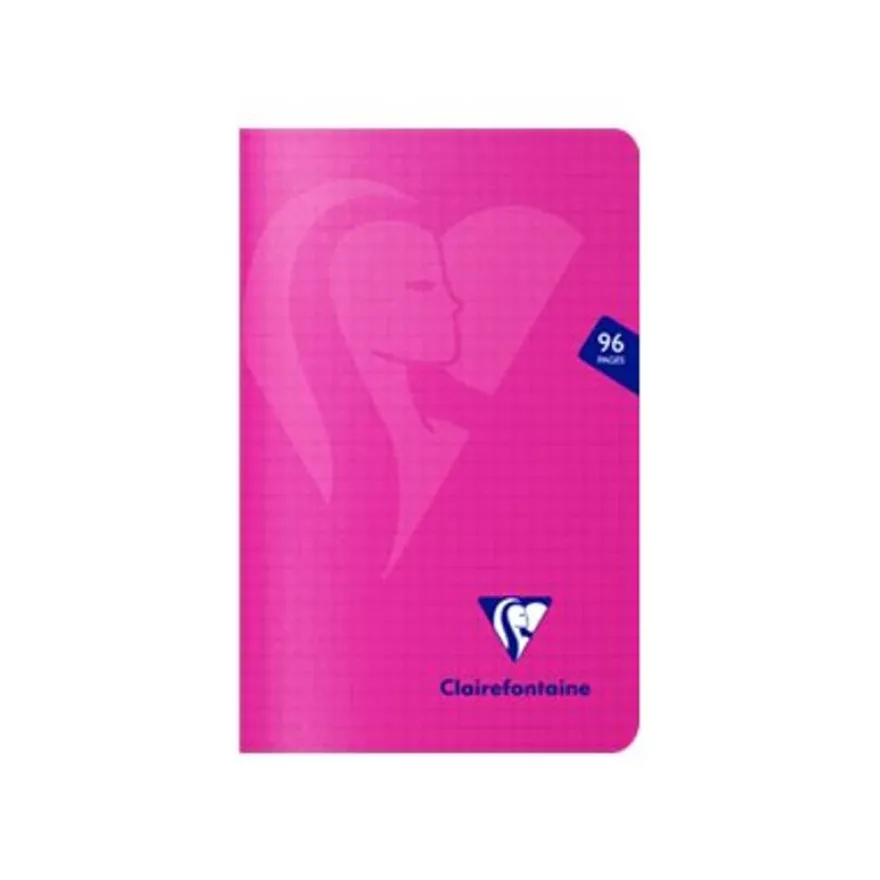 Clairefontaine Mimesys - Carnet polypro 11 x 17 cm - 96 pages - petits carreaux (5x5 mm) - disponible dans différentes couleurs