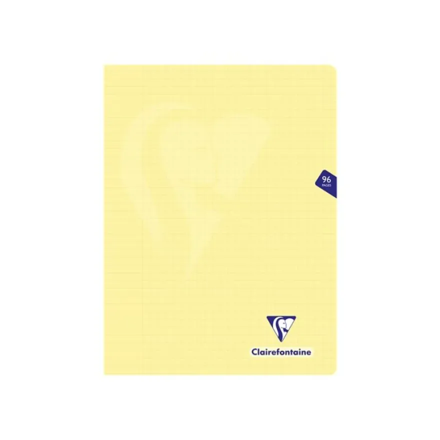 Clairefontaine Mimesys Pastel - Cahier polypro 24 x 32 cm - 96 pages - grands carreaux (Seyes) - disponible dans différentes couleurs
