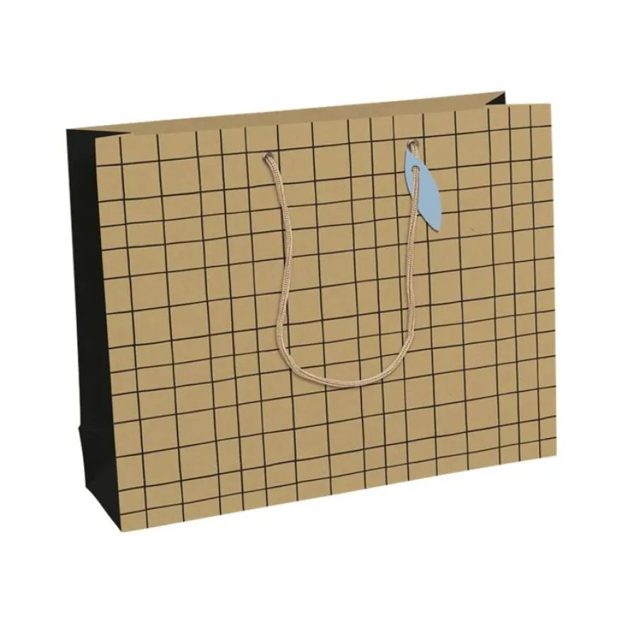 Clairefontaine Minimalist Shopping - Sac cadeau kraft noir - 37,3 cm x 11,8 cm x 27,5 cm