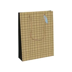 Clairefontaine Minimalist Large - Sac cadeau kraft noir - 26,5 cm x 14 cm x 33 cm