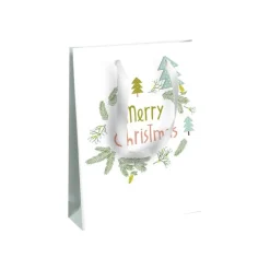 Clairefontaine Neige - Sac cadeau medium - 21,5 cm x 10,2 cm x 25,3 cm