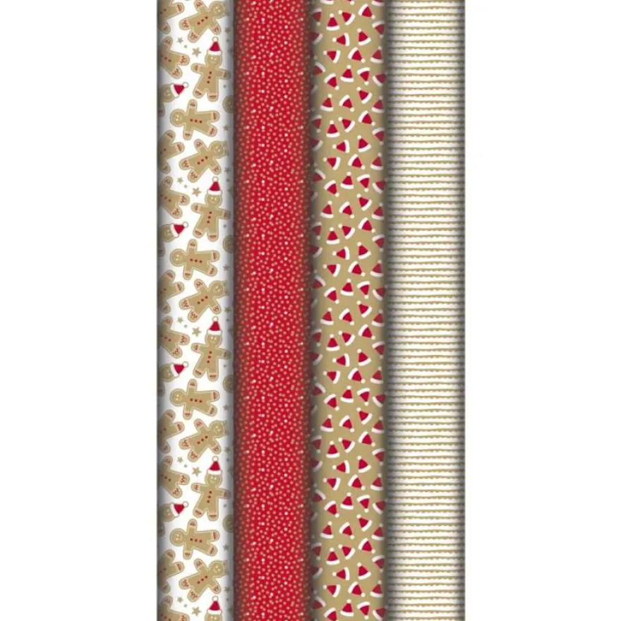 Clairefontaine Pain d'épices - Papier cadeau kraft - 70 cm x 2 m - 70 g/m² - différents motifs disponibles