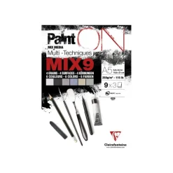 Clairefontaine Paint ON Mix Media - Bloc dessin - 27 feuilles - A5 - 250 gr