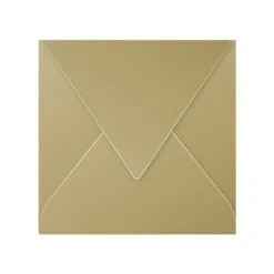 Clairefontaine Pollen - Enveloppe - 165 x 165 mm - en pointe - côté ouvert - imprimable - or - pack de 20