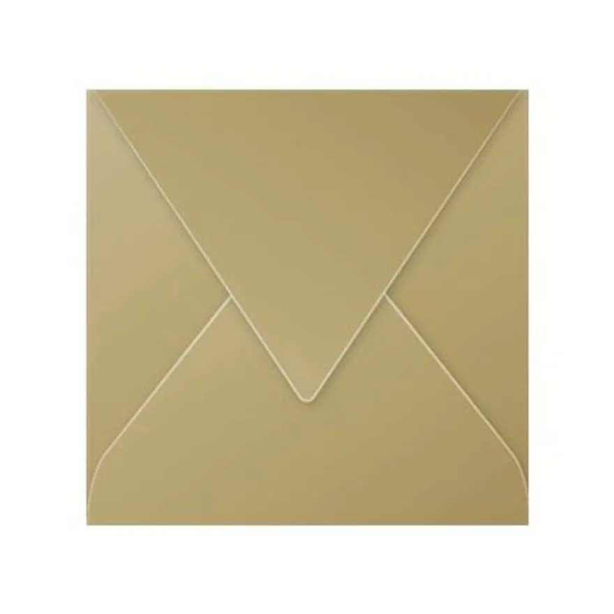 Clairefontaine Pollen - Enveloppe - 165 x 165 mm - en pointe - côté ouvert - imprimable - or - pack de 20
