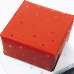 Clairefontaine Premium - Papier cadeau - 70 cm x 50 m - 80 g/m² - motif cœurs rouges