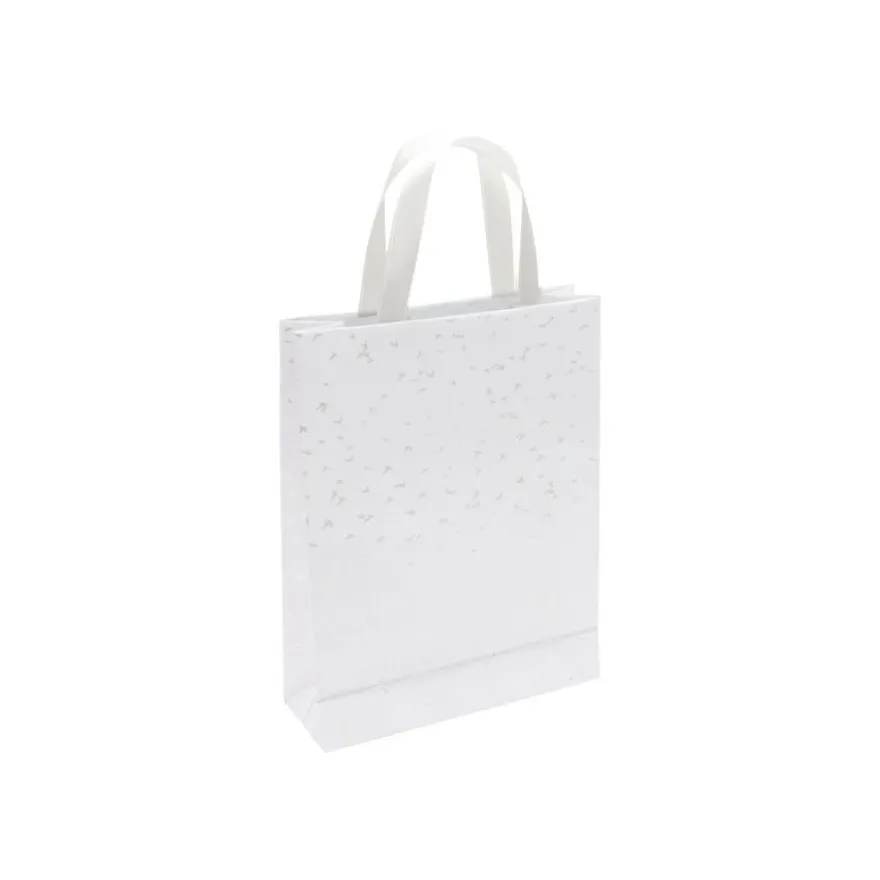 Clairefontaine Premium - Sac cadeau - 17 cm x 6 cm x 22 cm - cœur blanc