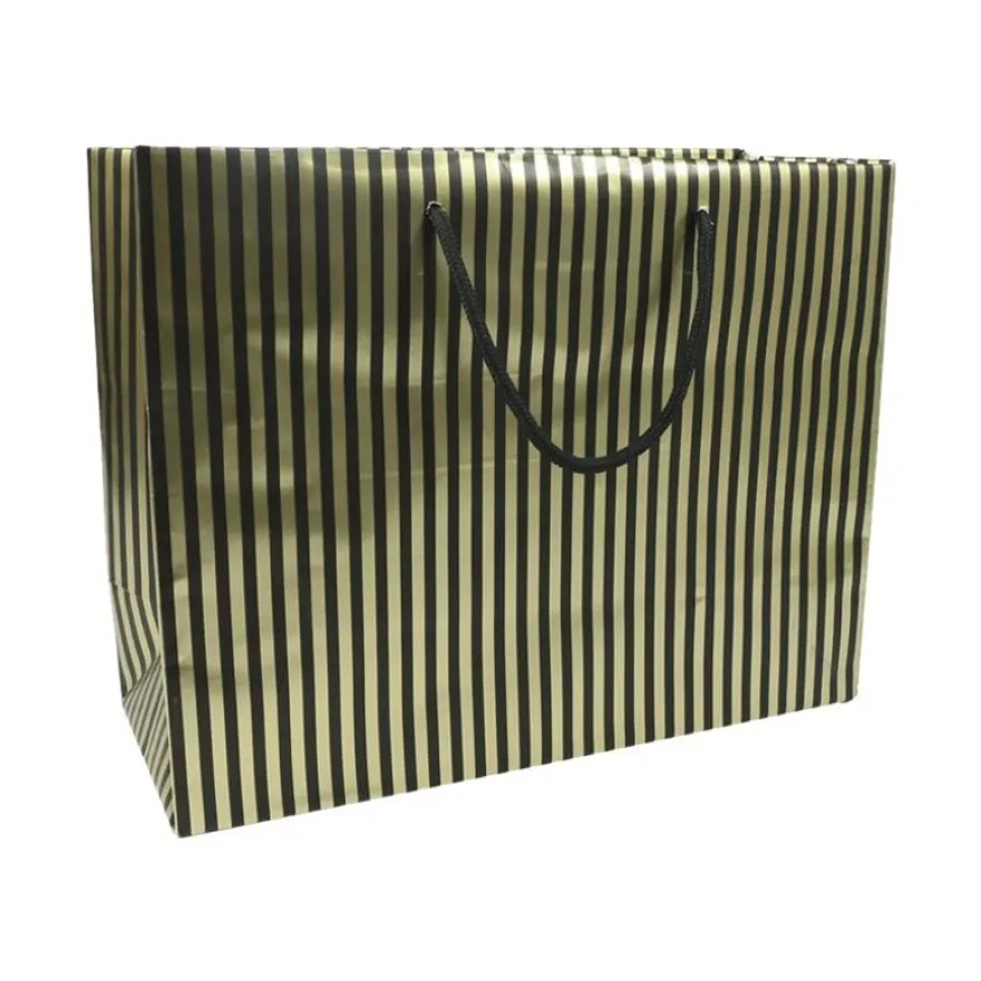 Clairefontaine Premium Max & Moi - Sac cadeau polypropylène - 32 cm x 13 cm x 24,5 cm - or/noir