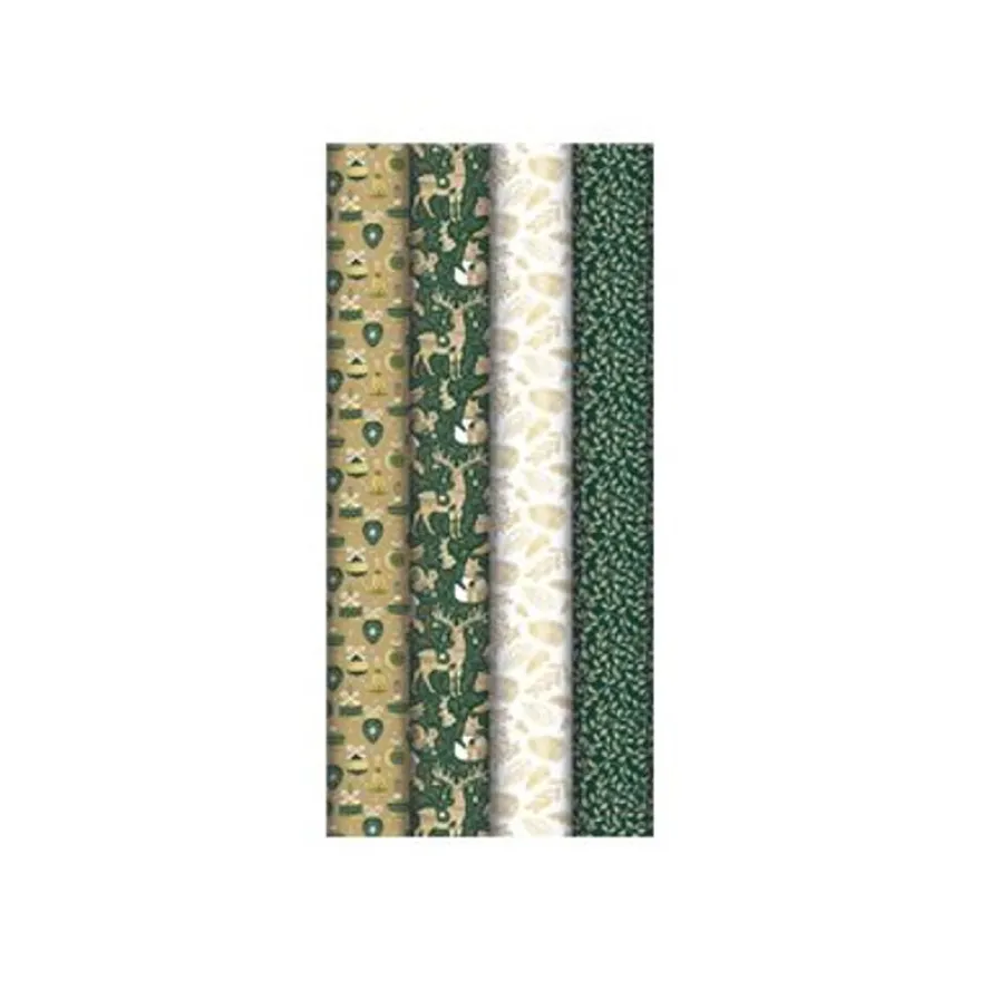 Clairefontaine Raw Kraft - Emballage cadeau - 70 cm x 5 m - 70 g/m² - forest - papier kraft