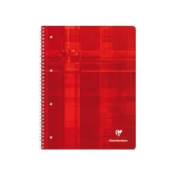 Clairefontaine Studium - Cahier à spirale A4 (21x29,7 cm) - 160 pages - grands carreaux (seyès) - feuilles perforées détachables - disponible dans différentes couleurs