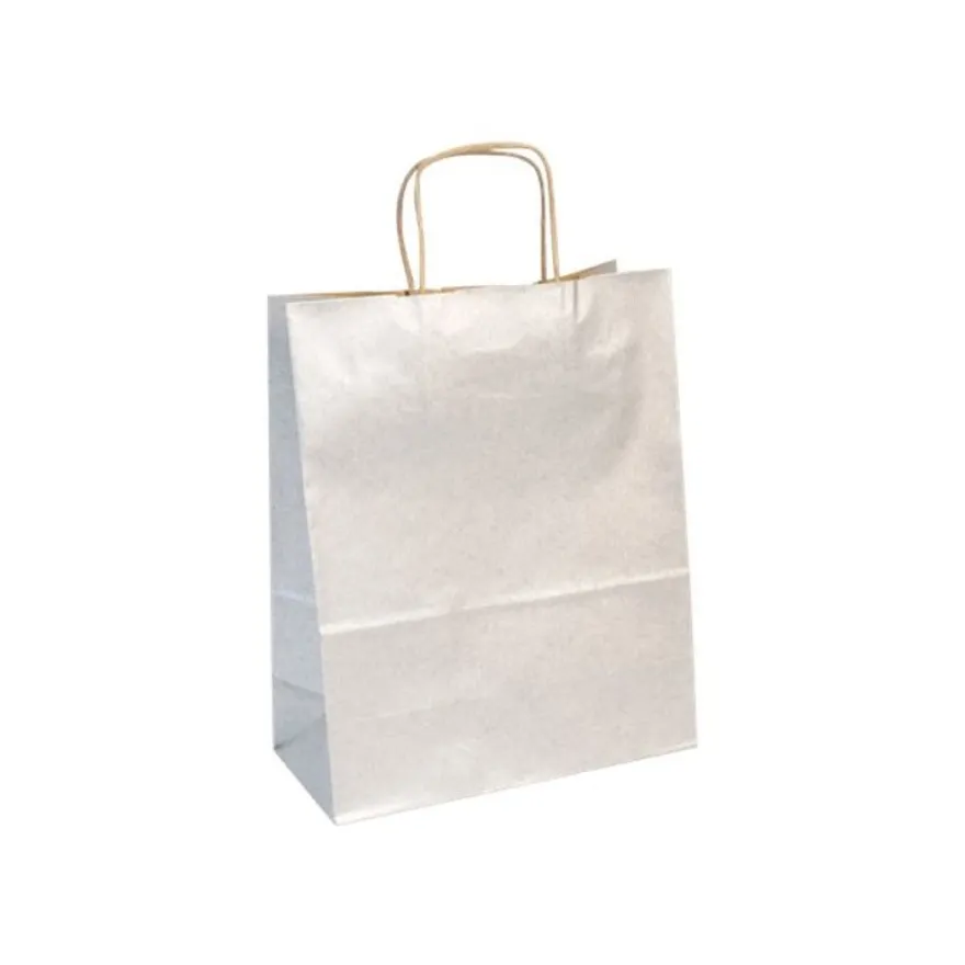 Clairefontaine The Basics - 25 Sacs cadeau kraft argent - 22 cm x 10 cm x 27 cm