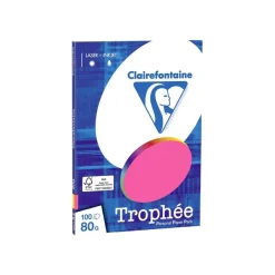 Clairefontaine Trophée - Papier couleur - A4 (210 x 297 mm) - 80 g/m² - Ramette de 100 feuilles - coloris fluos assortis