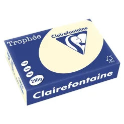 Clairefontaine Trophée - Papier couleur - A4 (210 x 297 mm) - 210 g/m² - Ramette de 250 feuilles - ivoire