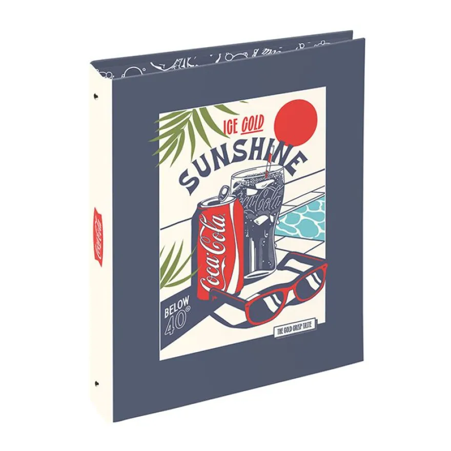 Classeur 4 anneaux - Dos 50 mm - A4 - Coca-Cola Sunshine - Viquel