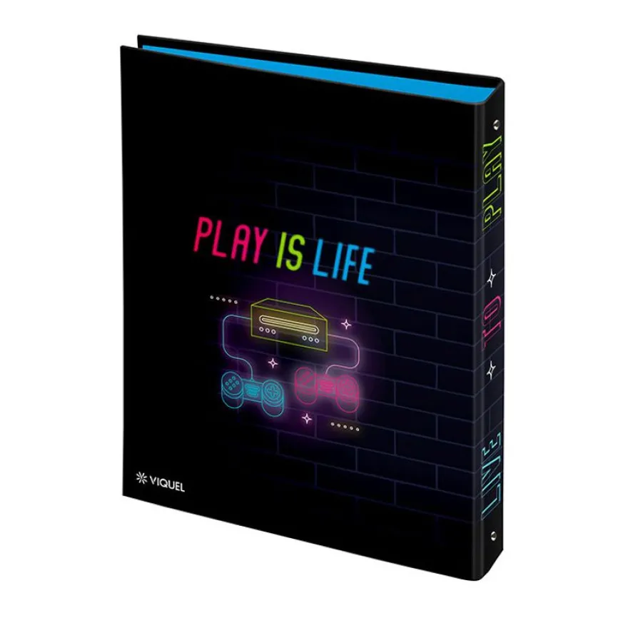 Classeur 4 anneaux - Dos 50 mm - A4 - Game On - Viquel