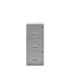 Classeur 3 tiroirs pour dossier suspendus - 96 x 40 x 40 cm - aluminium