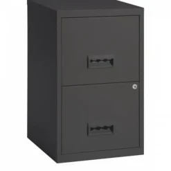 Classeur 2 tiroirs pour dossiers suspendus - 68 x 42 x 54 cm - anthracite