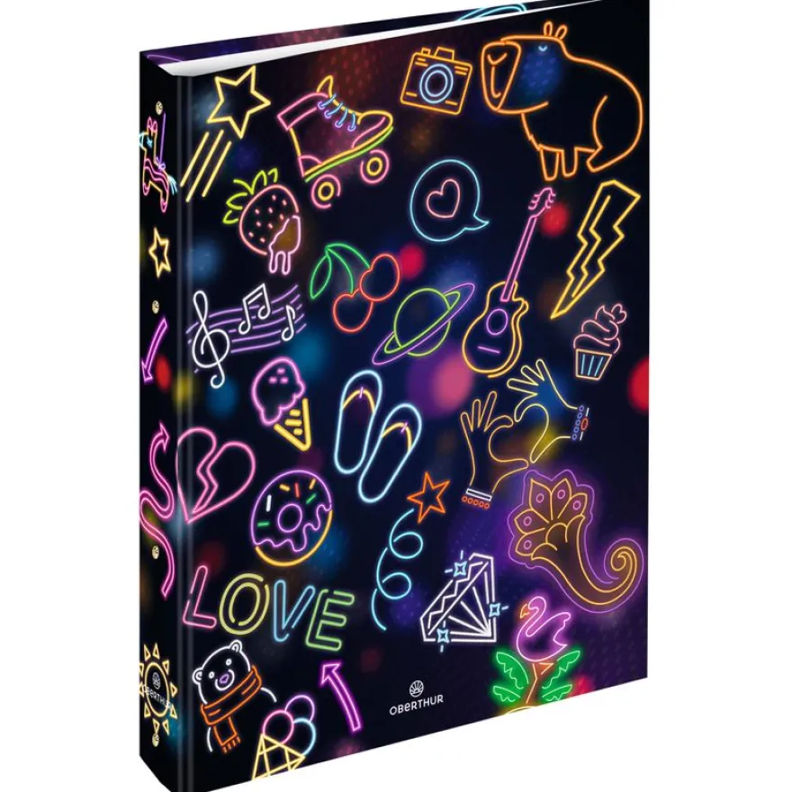 Classeur A4 dos 40 Neon - 25 x 32 cm - Oberthur