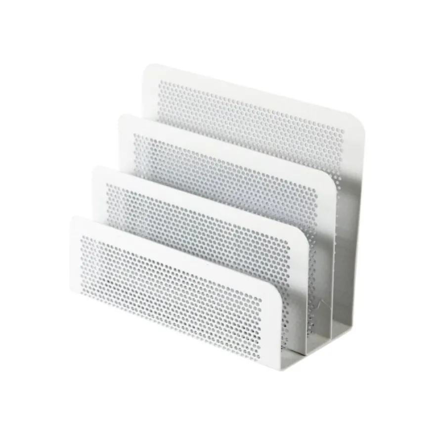 Clementina Frog - Porte lettres métal/mesh - blanc