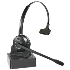 Cleyver HW10 - Casque DECT sans-fil avec support de charge et fonction GAP - noir