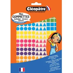 Cléopâtre - 528 gommettes géométriques - 8 couleurs - repositionnables