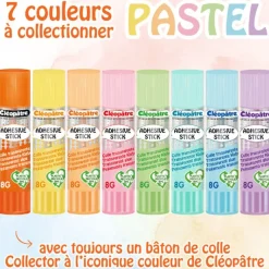 CLÉOPÂTRE – Boîte de bâtons Pastel de colle transparente “Cléostick” – 8 g