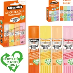 CLÉOPÂTRE – Boîte de bâtons Pastel de colle transparente “Cléostick” – 8 g