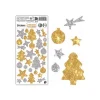 Cléopâtre - Jeu d'adhésifs de décoration - 32 pièces - noël - argent, or - non permanent