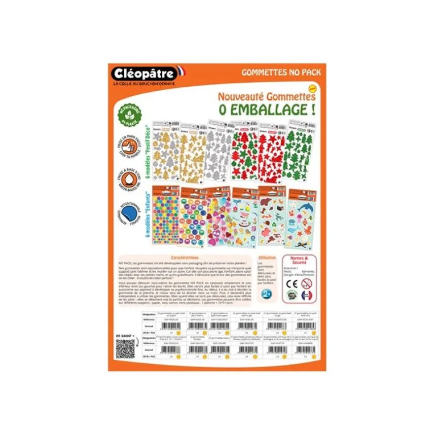 Cléopâtre - Jeu d'adhésifs de décoration - 27 pièces - noël - 10 - 40 mm - or - non permanent