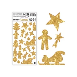Cléopâtre - Jeu d'adhésifs de décoration - 27 pièces - noël - 10 - 40 mm - or - non permanent