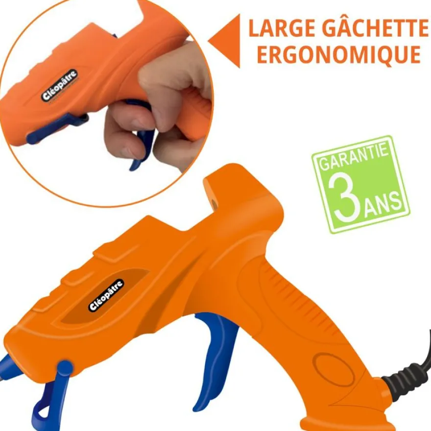 Cléopâtre - Mini pistolet applicateur d'adhésif thermofusible - 10 W