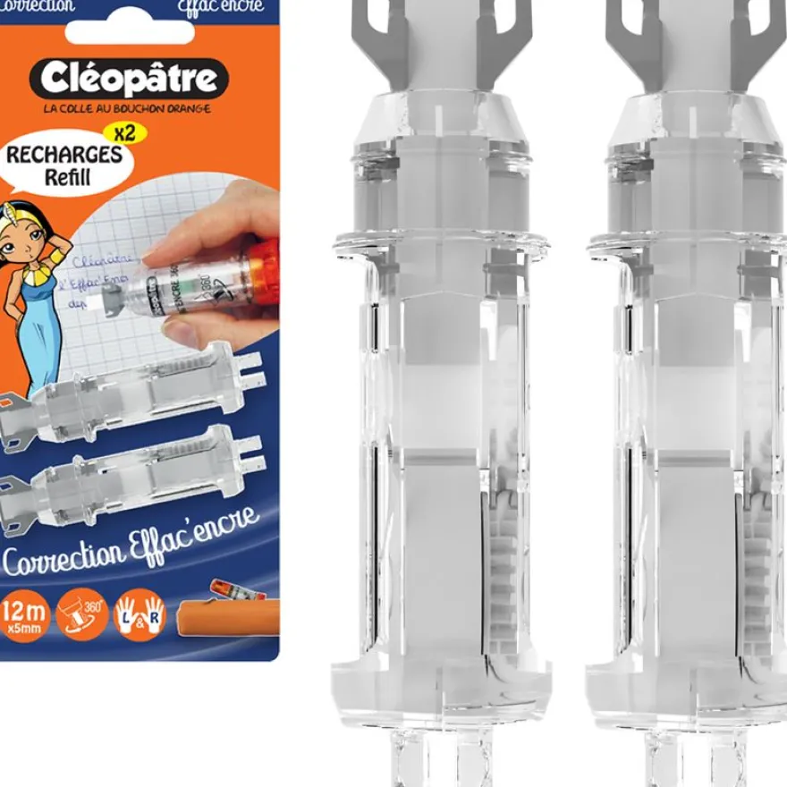 Cléopâtre - Pack de 2 recharges pour correcteur Effac'encre