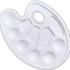 Cléopâtre - Palette de peinture en plastique ovale - blanche