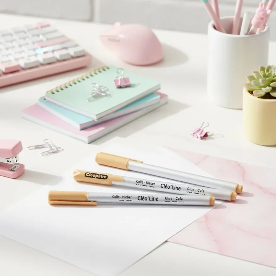 Cléopâtre - Stylo colle Cléo Line Précise - 3 g - lot de 3