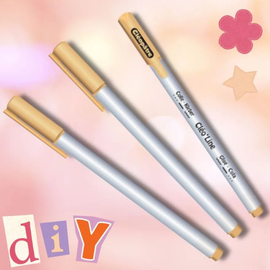 Cléopâtre - Stylo colle Cléo Line Précise - 3 g - lot de 3