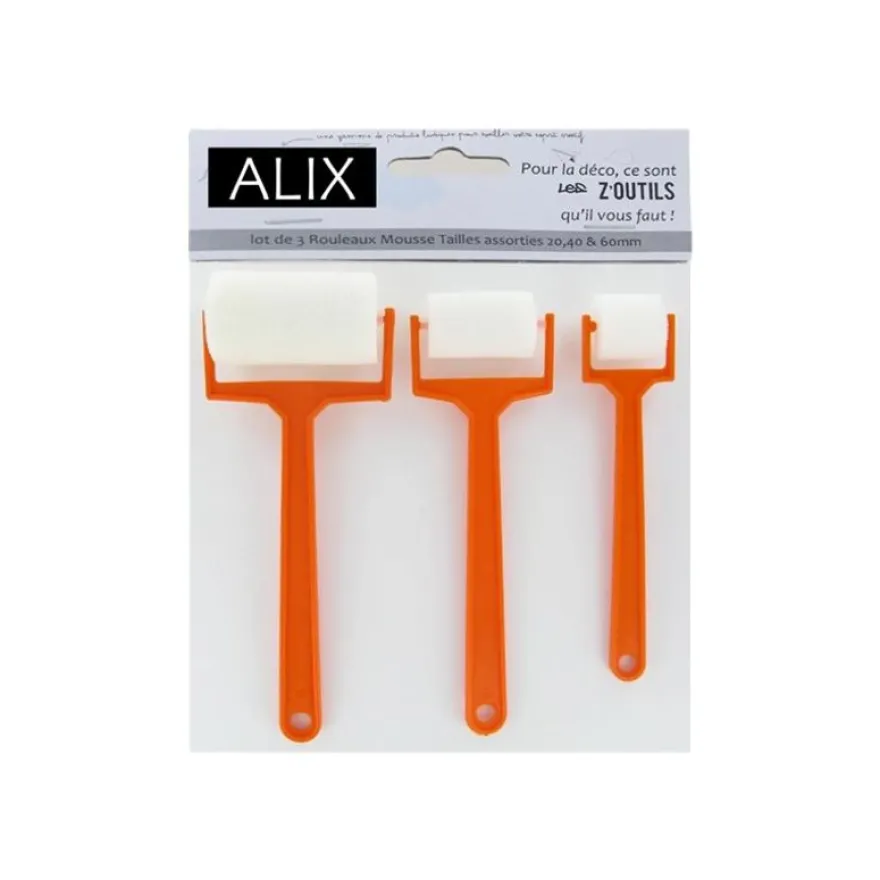 Cléopâtre Alix - Lot de 3 rouleaux en mousse - 25, 40 et 60 mm