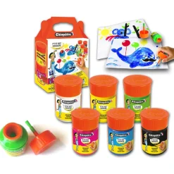 Cléopâtre NÉFERTARI - 6 Pots de peinture 50 ml - couleurs assorties - pinceau intégré