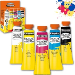 Cléopâtre NÉFERTARI - Pack de 5 gouaches - couleurs primaires - 10 ml