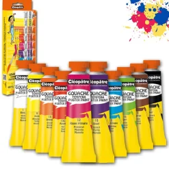 Cléopâtre NÉFERTARI - Pack de 10 gouaches - couleurs assorties - 10 ml