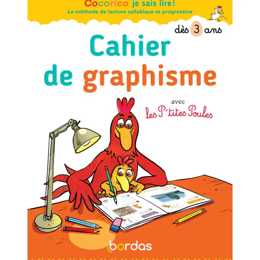 Cocorico je sais lire ! avec les p'tites poules - cahier de graphisme dès 3 ans