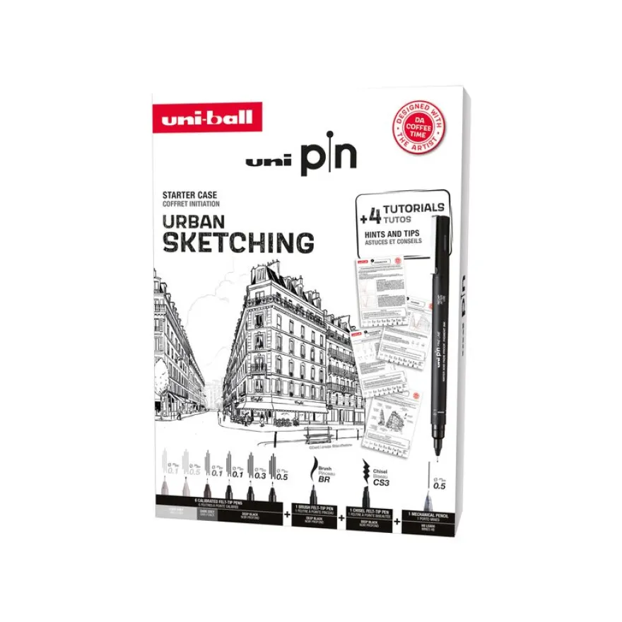 Coffret de dessin UNI-PIN - Edition Urban Sketching