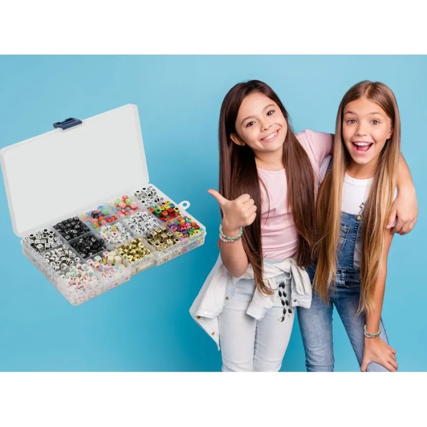 Coffret de perles alphabet - 15 COULEURS