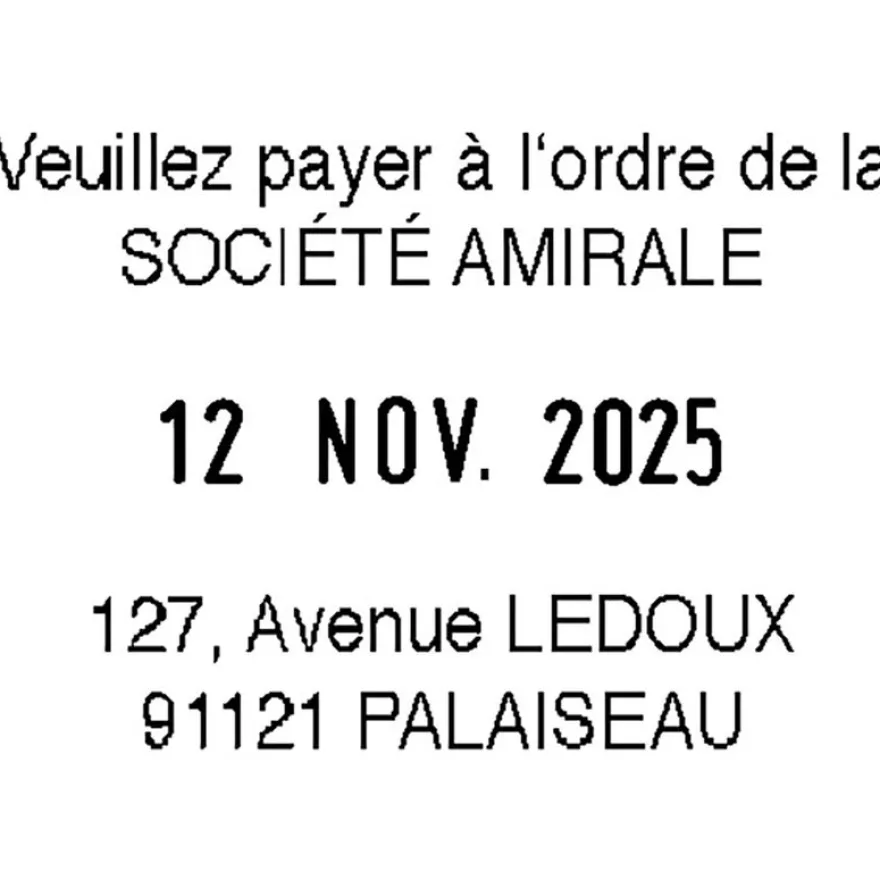 Colop 2360 Classic Line - Tampon dateur métallique personnalisable - 7 lignes - format rectangulaire