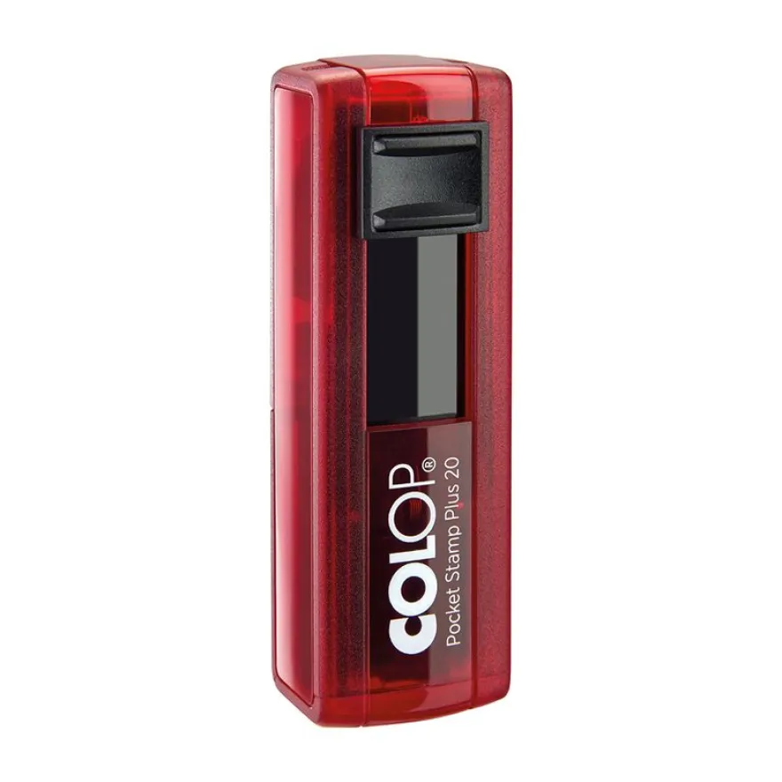 Colop Pocket Stamp Plus 20 - Tampon de poche personnalisable - 4 lignes - format rectangulaire