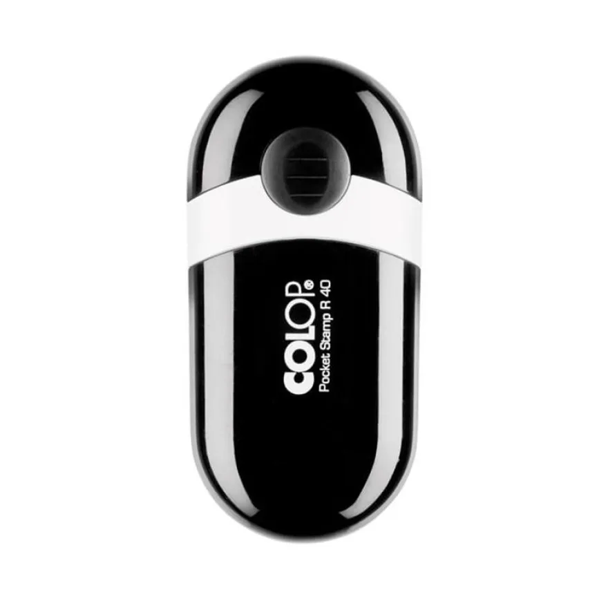 Colop Pocket Stamp R40 - Tampon de poche personnalisable - 7 lignes - format rond