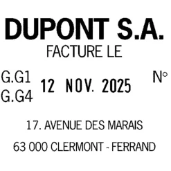 Colop Printer 54 - Tampon dateur personnalisable - 9 lignes - format rectangulaire