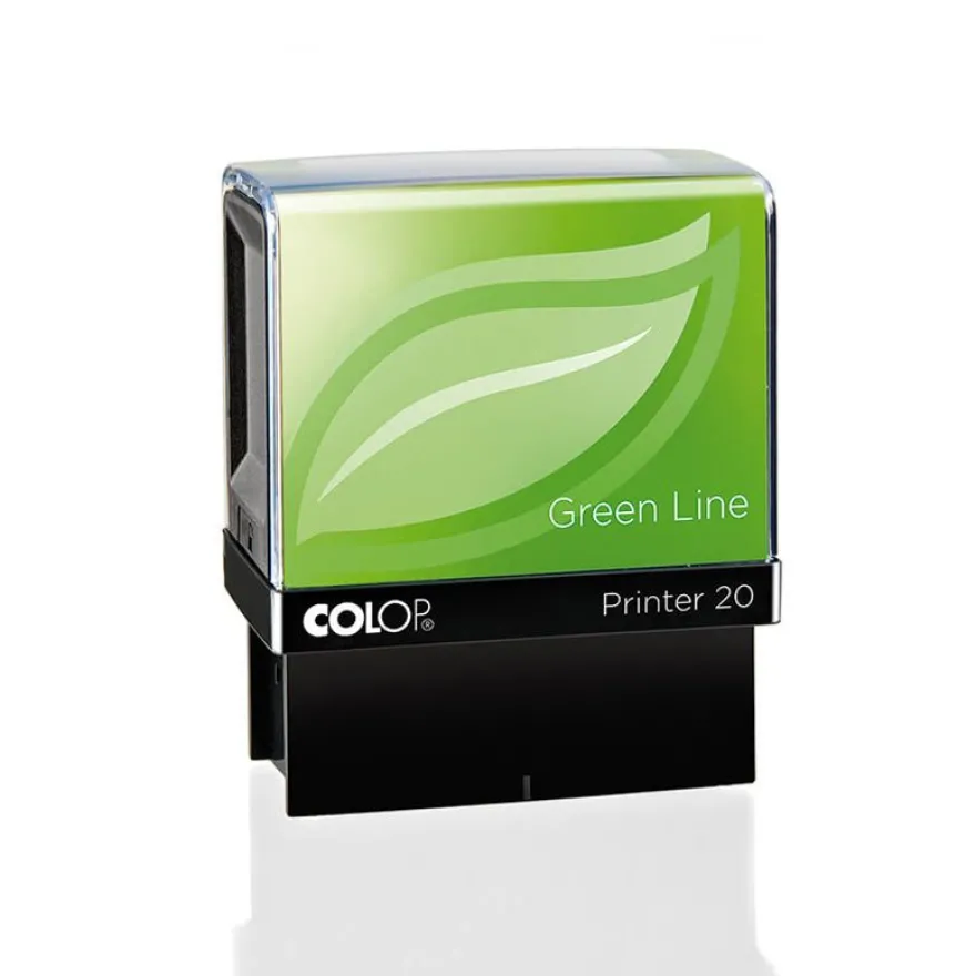 Colop Printer 20 Green Line - Tampon personnalisable - 4 lignes - format rectangulaire