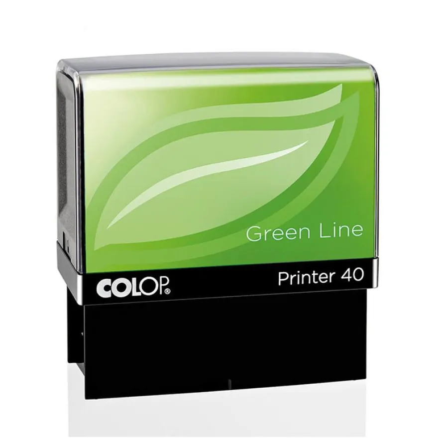 Colop Printer 40 Green Line - Tampon personnalisable - 6 lignes - format rectangulaire