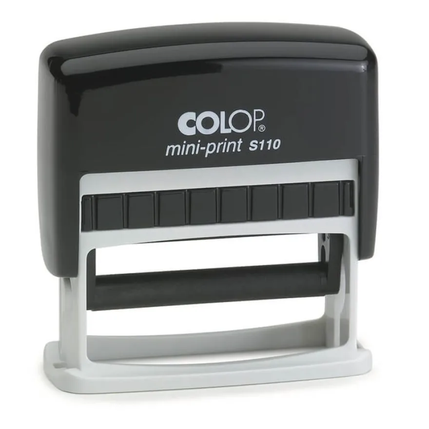 Colop Printer S 110 Mini - Tampon personnalisable - 2 lignes - format rectangulaire