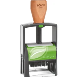 Colop S 2660 Classic Green Line - Tampon dateur métallique personnalisable - 7 lignes - format rectangulaire
